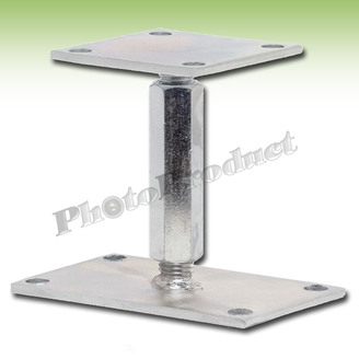 PATKA PILÍŘE S MATICI 100x100 zinek bílý 120 -180/M200