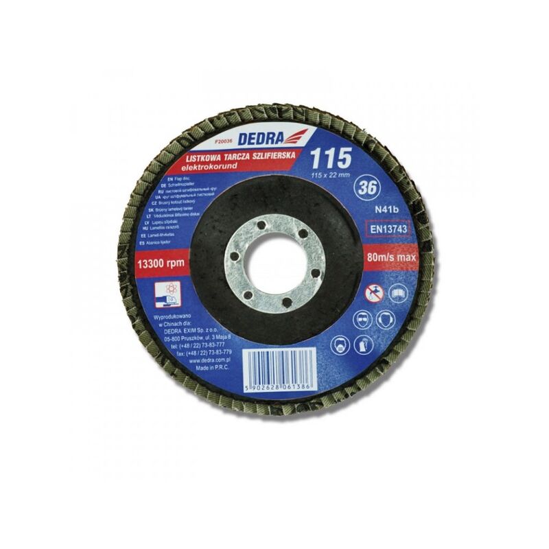 Kotouč brusný listkový 115x22mm, gr. 120