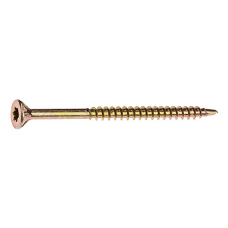 VRUT UNIVERZÁLNÍ ZAPUŠTĚNÁ HLAVA ČÁSTEČNÝ ZÁVIT 4,5x40 torx zinek žlutý