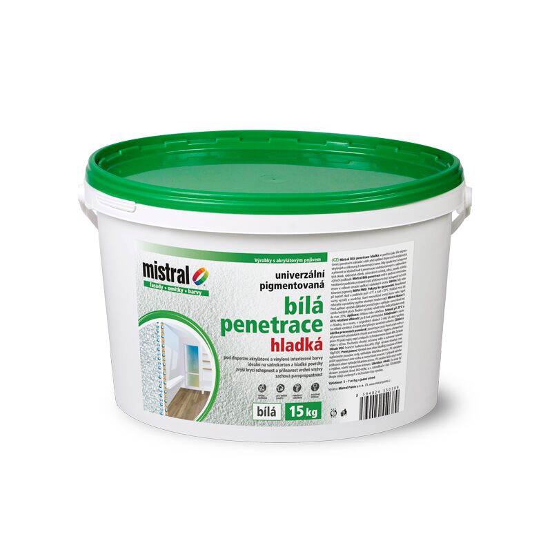 Mistral Bílá penetrace HLADKÁ 15kg